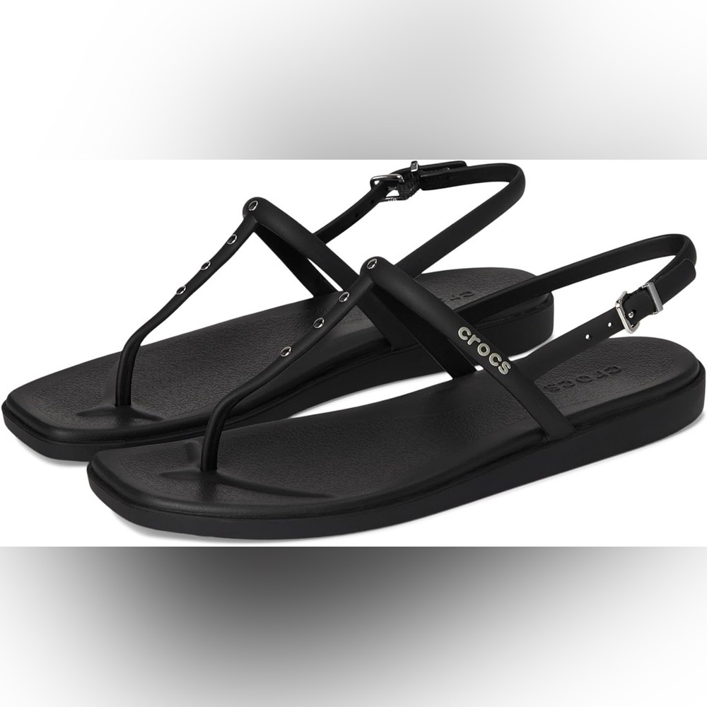 CROCS Black Strappy Sandals